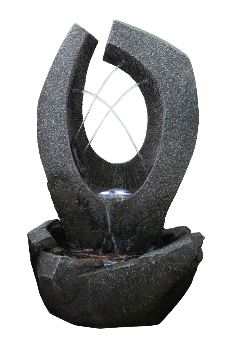 Arbela Carved Rock Contemporary Water Feature