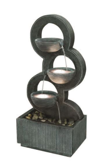 Stacked Circular Bowls Modern Water Feature